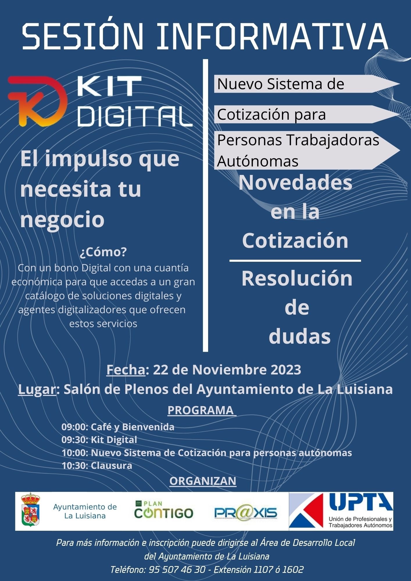 Cartel sesion informativa kit digital - cotizaciones autonomos